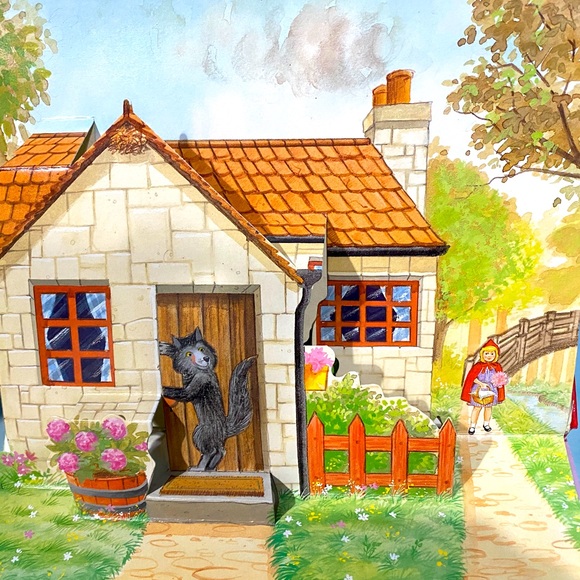 LITTLE RED RIDIND HOOD VTG 1999 PoP-UP HARDCOVER BOOK BY GRANDREAMS LIMITED - Picture 5 of 15